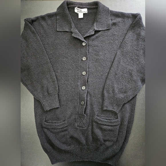 Silk Blend Daniel Sherman Oversize Black Cardigan - NWOT - Size L - Picture 1 of 12